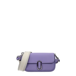 Bolso de hombro de cuero púrpura Marc Jacobs