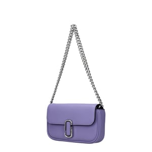 Bolso de hombro de cuero púrpura Marc Jacobs