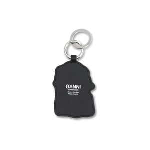 Ganni Llaveros de Cuero Reciclado Blanco