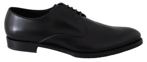 Zapatos hechos a mano SARTORIA de cuero negro Dolce & Gabbana