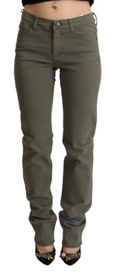 Pantalones vaqueros skinny de algodón gris de cintura baja Ermanno Scervino