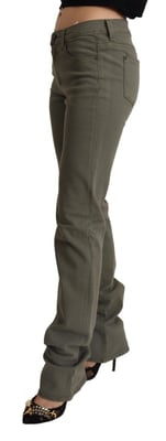 Pantalones vaqueros skinny de algodón gris de cintura baja Ermanno Scervino