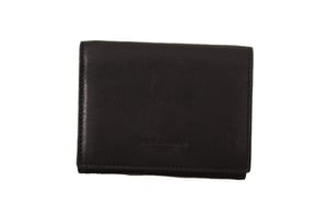 Billetera Multi Kit de Cintura Trifold de Cuero Negro Dolce & Gabbana