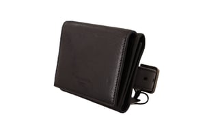 Billetera Multi Kit de Cintura Trifold de Cuero Negro Dolce & Gabbana