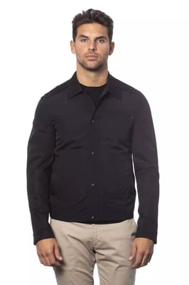 Chaqueta bomber para hombres Verri de algodón negro