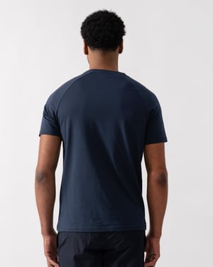Camiseta de Playa Ajustada en Azul Oscuro