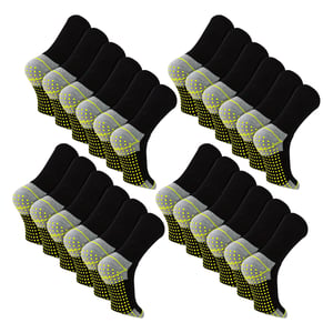 24 Pares de Calcetines de Trabajo para Hombre Antideslizantes | Calcetines de Bota Transpirables y Duraderos con Agarre