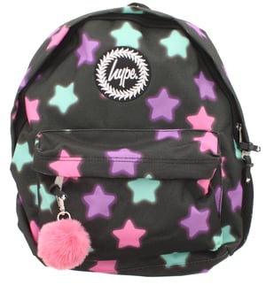 Mochila Infantil Hype Estrellas con Tirantes Acolchados y Cierre Negra