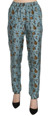 Pantalones con estampado de instrumentos musicales Dolce Gabbana