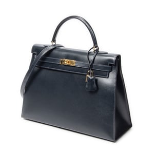 Hermès Kelly Sellier 35 en Marina Cuero de ternero