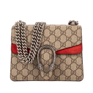 Gucci Dionysus Mini en Beige/Rojo Lienzo recubierto