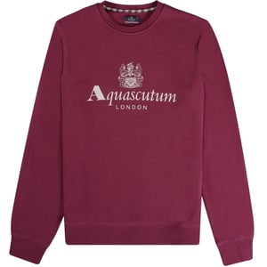 Sudadera Aquascutum Active Con Cuello Redondo Y Logo Grande En Rojo Cordobés