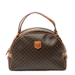 Celine Dome Top Handle  en Brown Lienzo recubierto