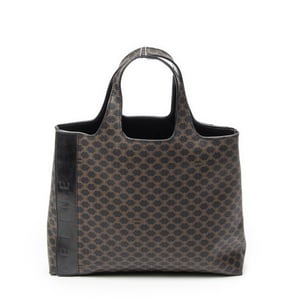 Celine Vintage Logo Zip Handbag  en Negro Lienzo recubierto