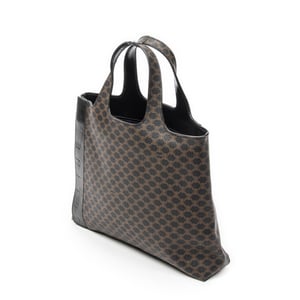 Celine Vintage Logo Zip Handbag  en Negro Lienzo recubierto
