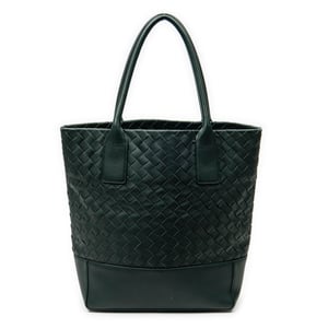 Bottega Veneta Vertical Tote  en Verde Cuero de ternero