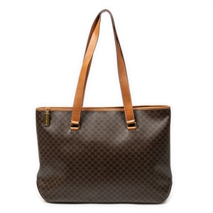 Celine Large Zip Shopping Tote  en Brown Lienzo recubierto