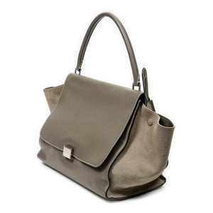 Celine Large Trapeze  en Grey Cuero de ternero