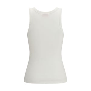 Camiseta sin mangas de algodón blanco Diesel