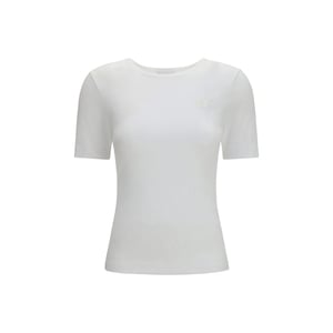 Ganni Camiseta de Algodón Blanca