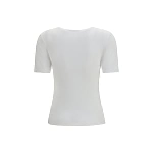 Ganni Camiseta de Algodón Blanca