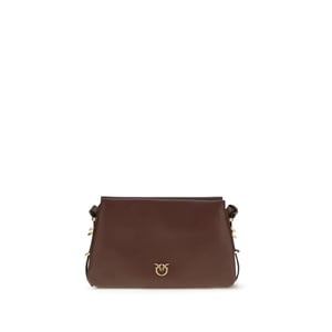 Bolso de Hombro Bos Taurus de Cuero de Ternera Marrón PINKO