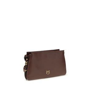 Bolso de Hombro Bos Taurus de Cuero de Ternera Marrón PINKO