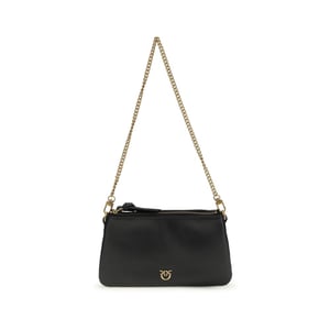 Bolso de hombro PINKO de piel de ternera negra Bos Taurus