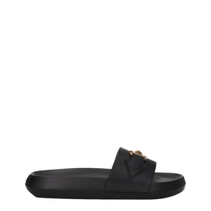 Zapatillas de cuero negro Versace