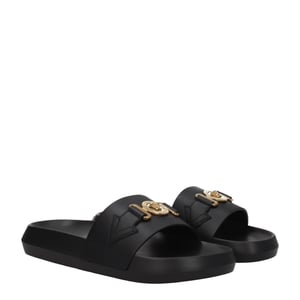 Zapatillas de cuero negro Versace