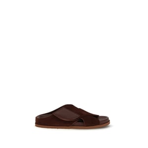 Sandalias de terciopelo marrón Pedro García