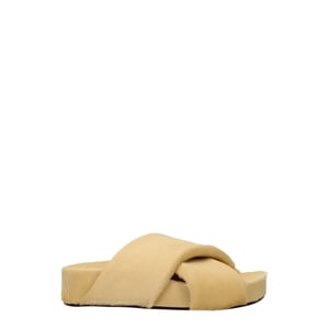 Zapatillas de pelo de caballo beige Jil Sander