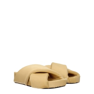 Zapatillas de pelo de caballo beige Jil Sander