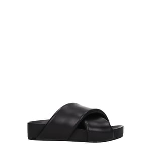 Zapatillas de piel negra Jil Sander