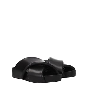 Zapatillas de piel negra Jil Sander