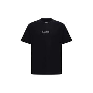 Camiseta de algodón negra Jil Sander