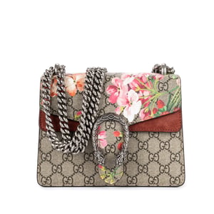 Gucci Blooms Dionysus Mini en Beige/Borgoña Lienzo recubierto