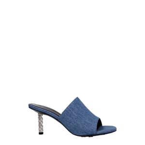 Sandalias de Plataforma de Tela Azules Givenchy