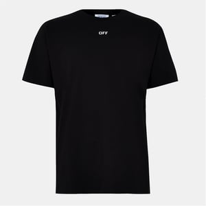 Camiseta Slim de Flecha Off White para Hombre en Negro-Blanco