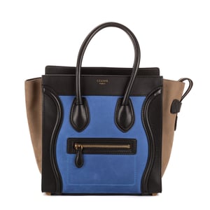 Celine Micro Lugagge Tri-color  en Negro Cuero de ternero
