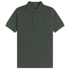Camisa Polo Lisa Verde Militar De Fred Perry