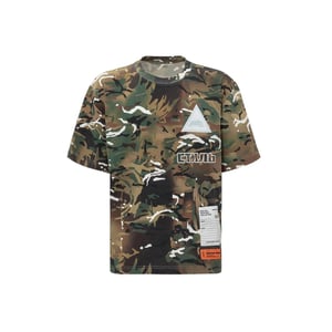 Camiseta de algodón bicolor Heron Preston