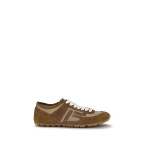 Zapatillas atléticas Balmain de cuero de ternera beige Bos Taurus