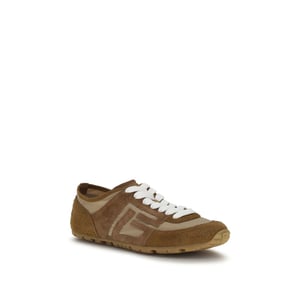 Zapatillas atléticas Balmain de cuero de ternera beige Bos Taurus