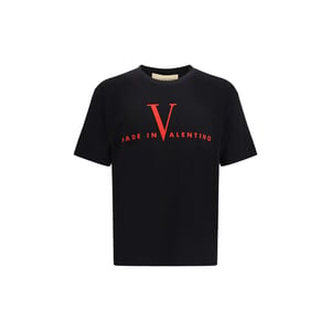 Camiseta de Algodón Negra Valentino