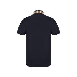 Camisa Polo de Algodón Azul Burberry