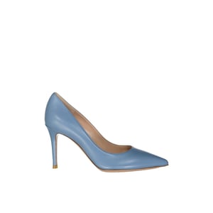Zapatos de tacón alto de cuero azul Gianvito Rossi