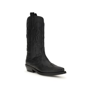 Botas de Cuero Ecológico Negras Ganni