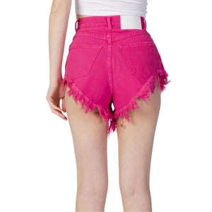 Hinnominate Pantalones Cortos de Algodón Fucsia y Mini Shorts