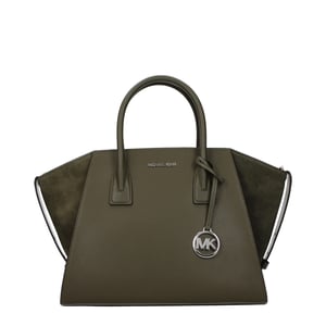 Bolso de Mano de Cuero Verde Michael Kors